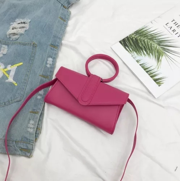 Colorful Round Handle Small Crossbody Bag Purse Yellow - Picture 3 of 7